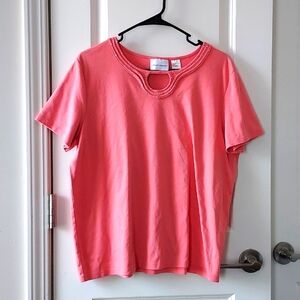 Alfred Dunner short sleeve tee peach large